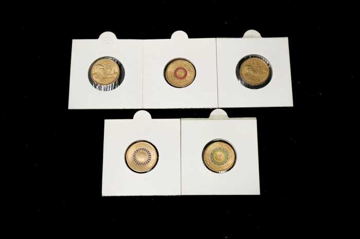 Group of Australian decimal coloured $2 coins