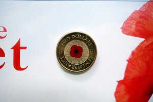 2012 Red Poppy $2 coin - 2