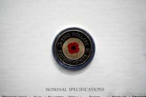 2012 C mint mark Remembrance Day $2 coin - 2