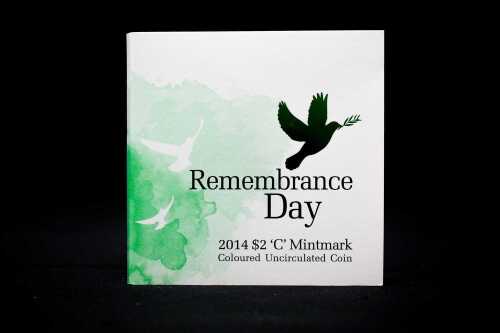 2014 C mint mark Remembrance Day $2 coin