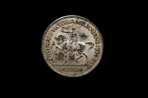 1934-1935 Melbourne Centenary florin.