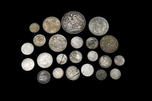 Group of British silver coins