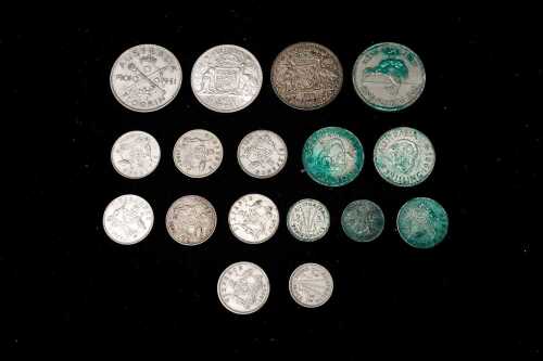 Group of Australian pre decimal silver coins