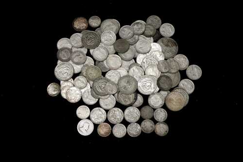 Group of Australian pre decimal coins