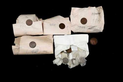 Group of Australian pre decimal pennies and half pennies