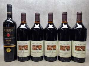 Mixed Cabernet Sauvignon wine, six bottles