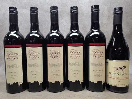 Mixed red wine, six bottles