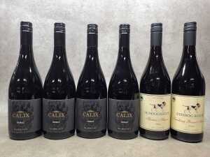 Mixed red wine, six bottles