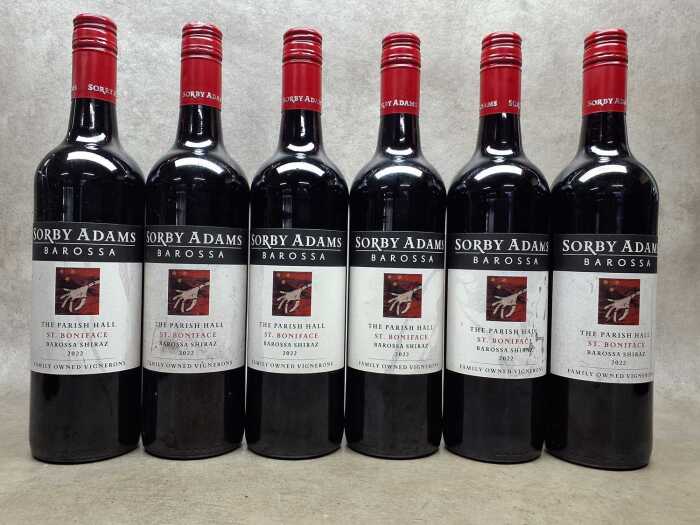 Sorby Adams The Parish Hall St Boniface Barossa Shiraz 2022, six bottles