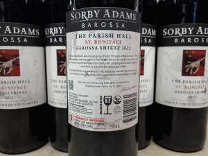 Sorby Adams The Parish Hall St Boniface Barossa Shiraz 2022, six bottles - 3