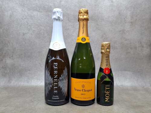 Mixed Champagne, three bottles
