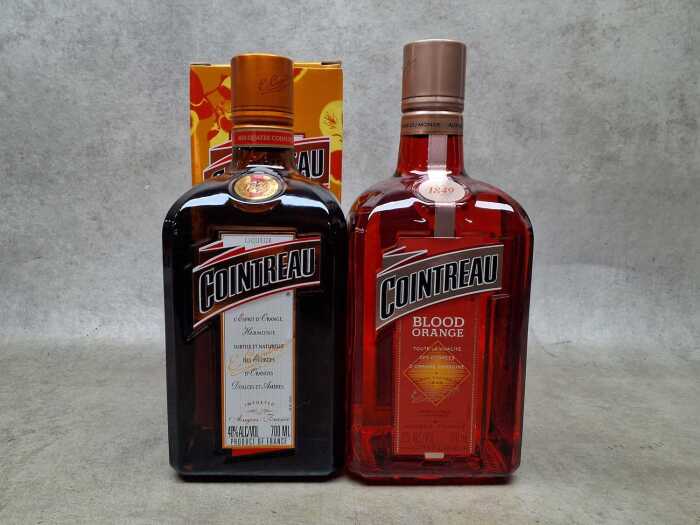 Mixed Cointreau orange liqueur, two bottles