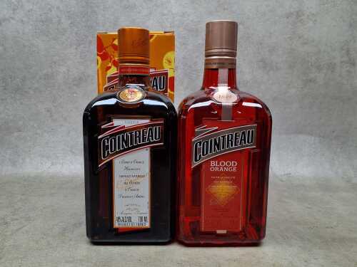 Mixed Cointreau orange liqueur, two bottles