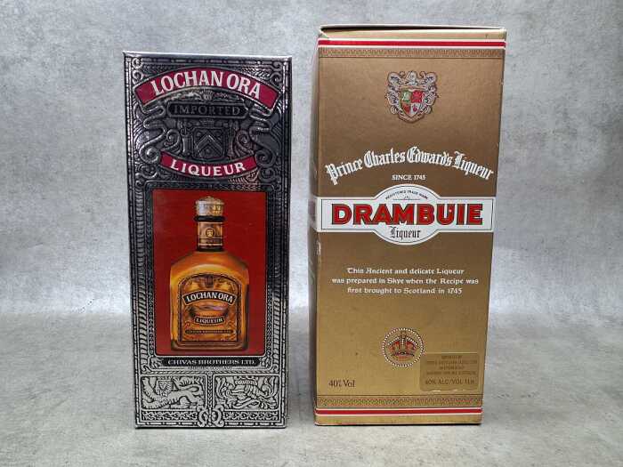 Mixed Scotch whisky liqueurs, two bottles