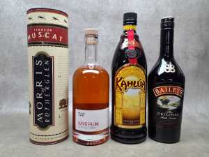 Mixed liqueurs and aperitif, four bottles