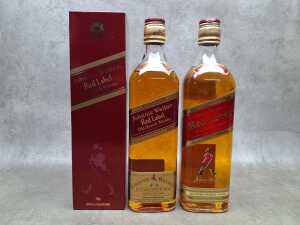 Johnnie Walker Red Label blended Scotch whisky, two bottles