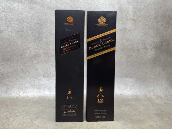Johnnie Walker Black Label 12-year-old blended Scotch whisky, two bottles