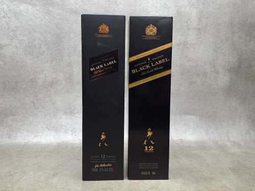 Johnnie Walker Black Label 12-year-old blended Scotch whisky, two bottles