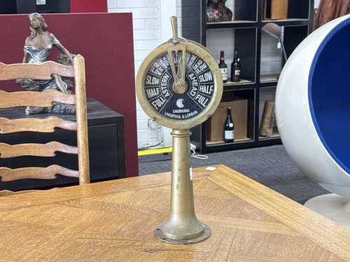 Vintage Chadburns Liverpool and London decorative brass ship's telegraph