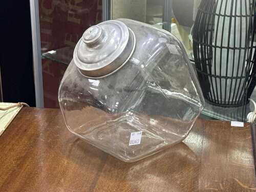Vintage glass lolly jar