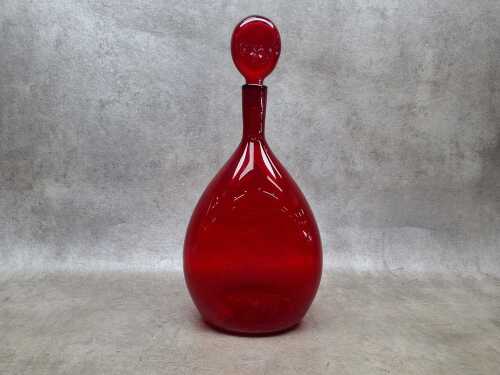 Mid-century ruby glass decanter