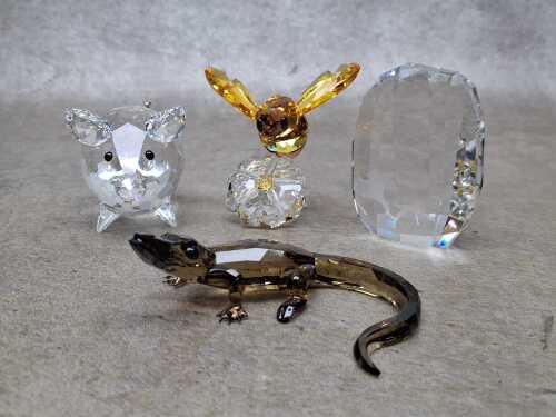 Four Swarovski Crystal figures