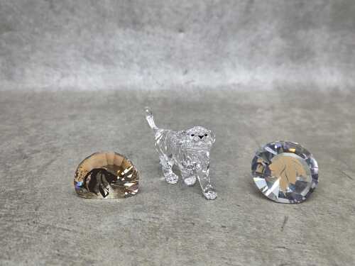 Three Swarovski Crystal figures