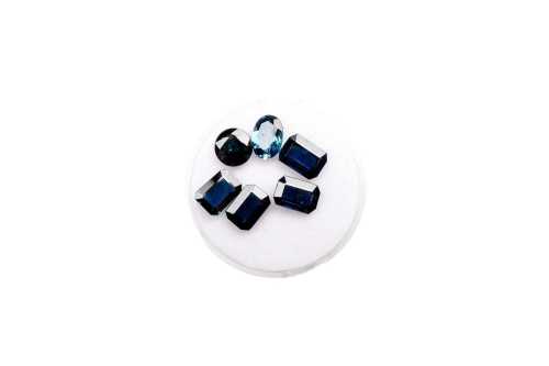 Collection of six sapphires