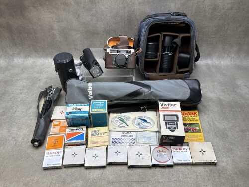 Assorted camera equipment and accessories