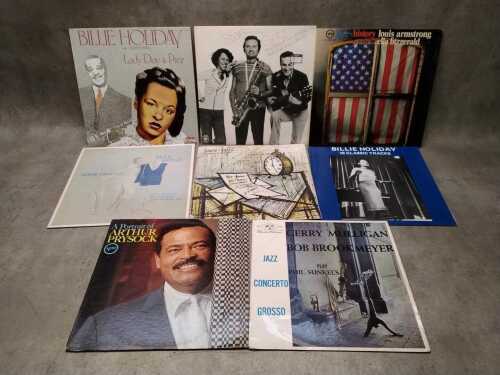 Eight Jazz vinyl records
