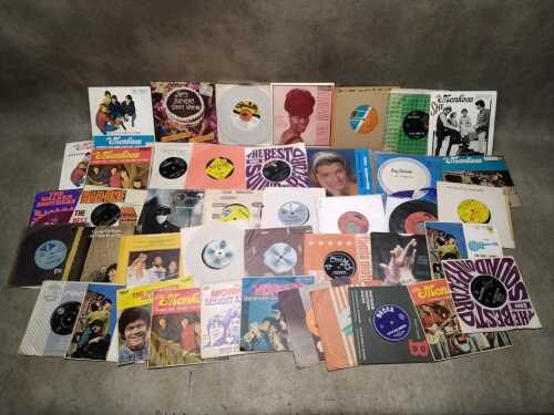 45rpm 7" vinyl singles, including E.P.s