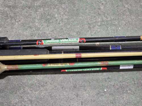 Eight fishing rods
