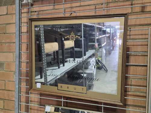 Orlando Carrington Fine Champagne advertising mirror