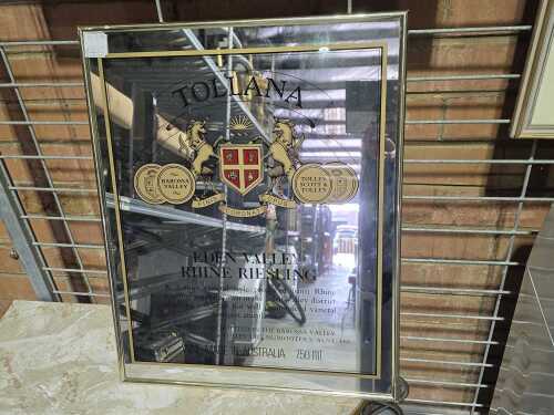 Tollana Eden Valley Rhine Riesling advertising wall mirror