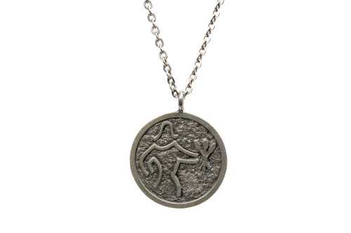 Jorgen Jensen vintage pewter modernist necklace