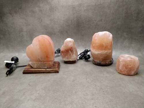 Four Himalayan salt lamps