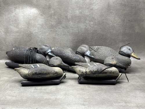 Five Italian Sport Plast plastic decoy ducks