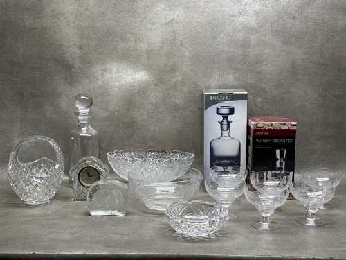 Assorted crystal including Stuart