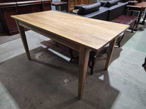 Rectangular timber dining table