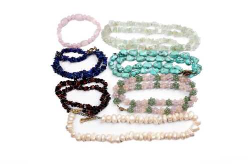 Collection of gemstone and one bracelet