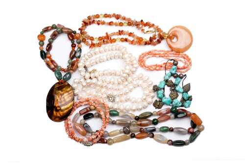 Collection of gemstone necklaces