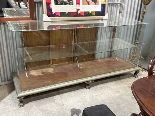 Glazed Shop Display Counter on Claw-Foot Base