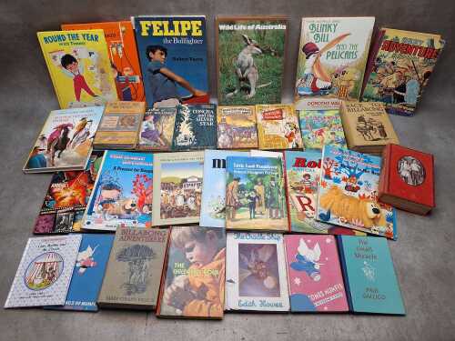Children's books including Bilinky Bill and the Pelicans