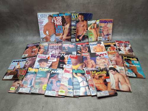 34 erotic magazines and books