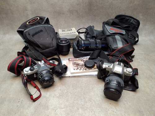 Two Pentax SLR film cameras