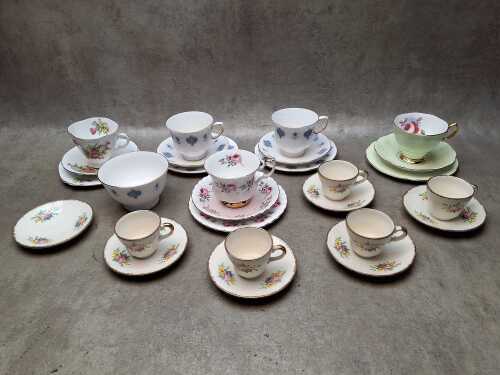 Porcelain trios and demitasse