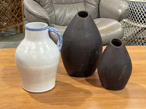 Group of three decorative vases