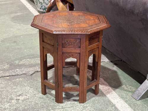 Small occasional table with inlaid top