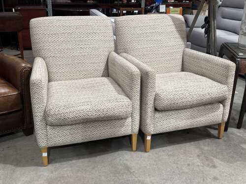 Pair of upholstered arm chairs