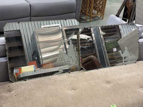 2 x Art deco mirrors